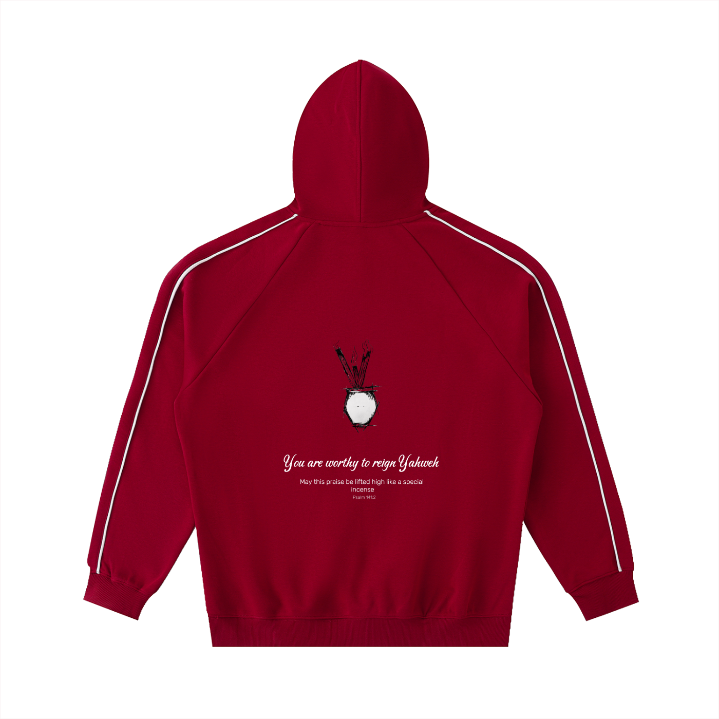 Red "Incense" heavyweight hoodie