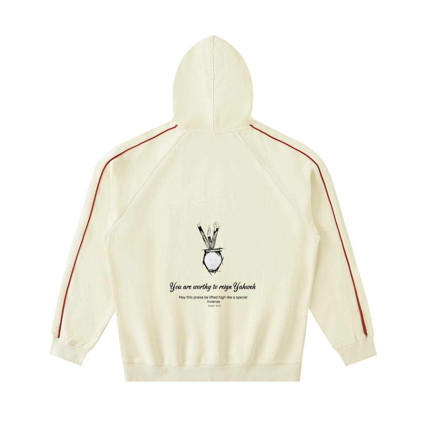 Beige "Incense" heavyweight hoodie