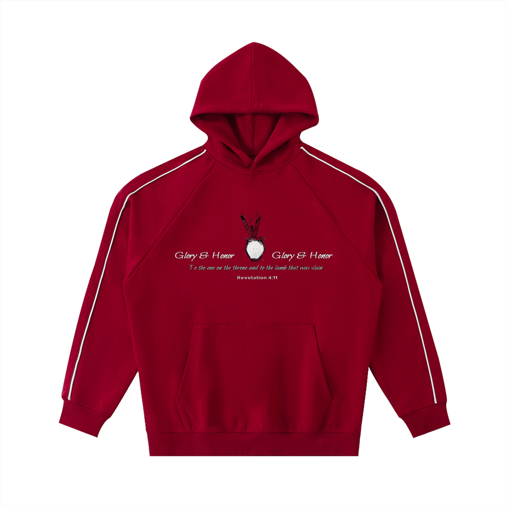 Red "Incense" heavyweight hoodie