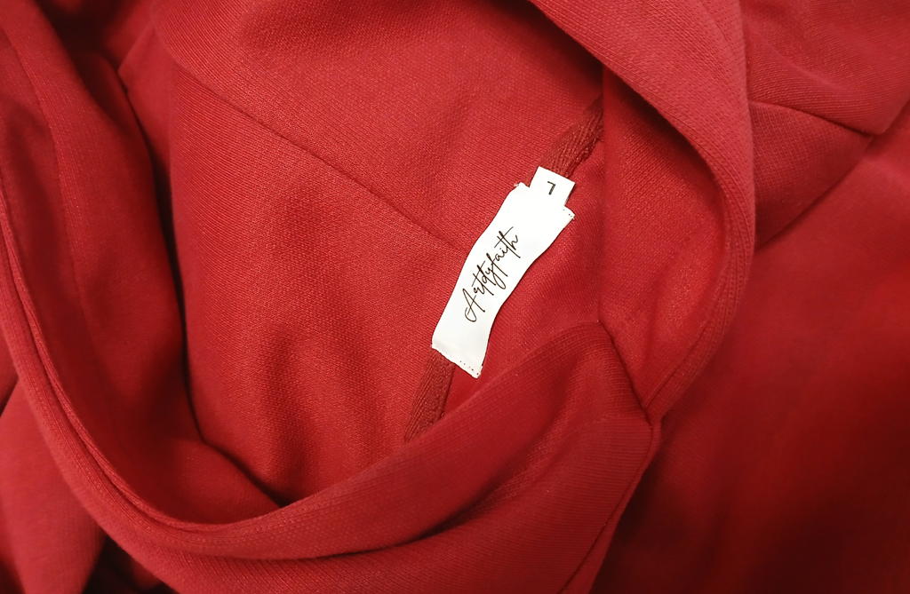 Red "Incense" heavyweight hoodie