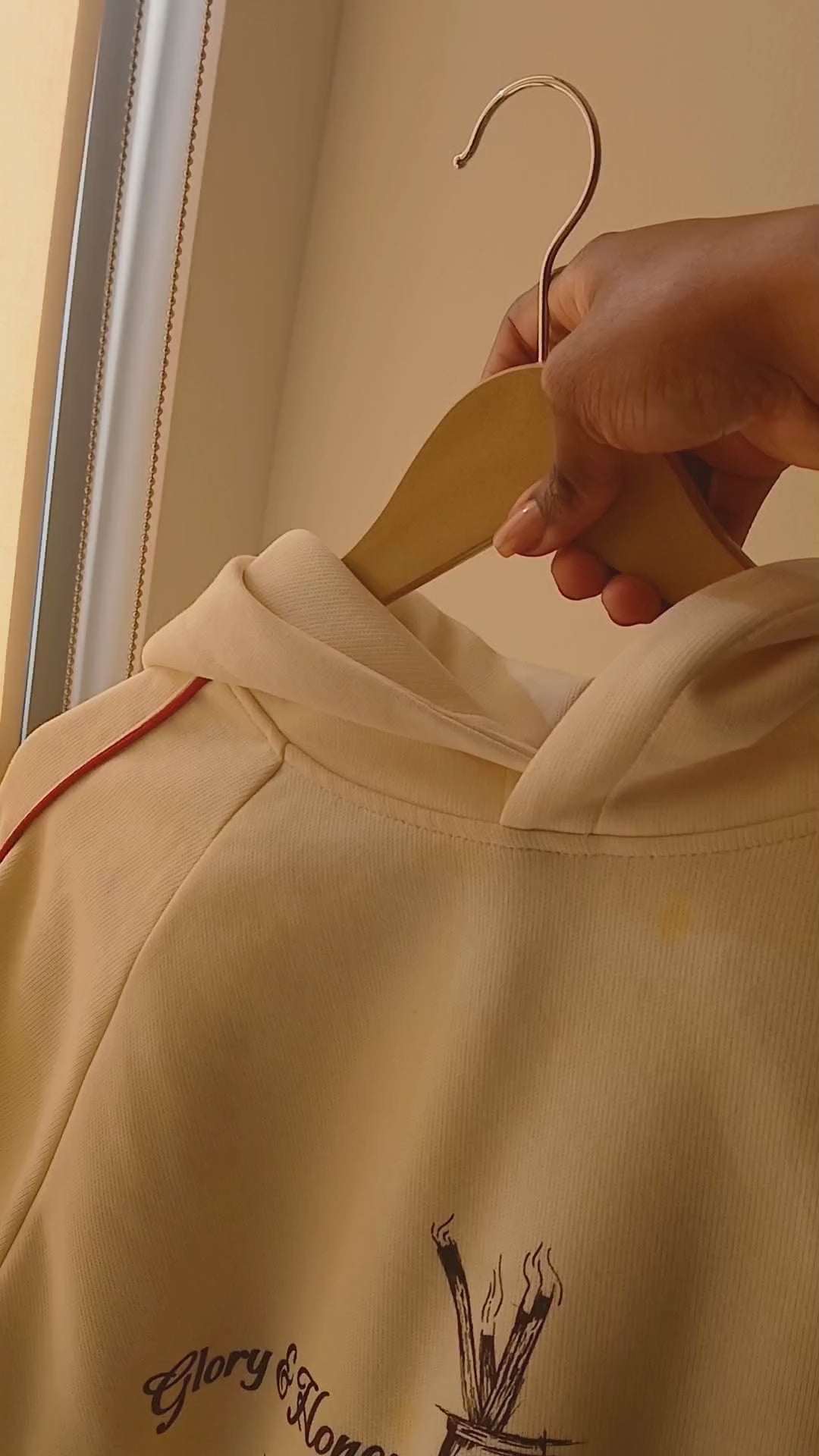 Beige "Incense" heavyweight hoodie